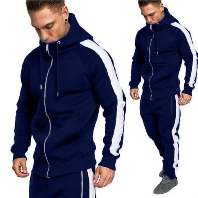 2020 New Men Tracksuit Autumn Active Suit Set