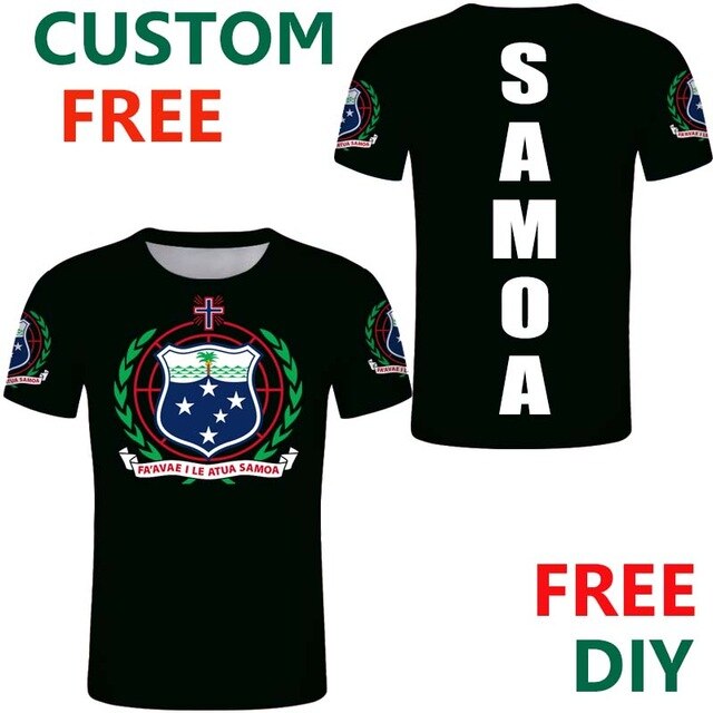 Samoa T Shirts Black flag tshirt