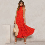 Summer Long Dress Polka Dot Casual Dresses Black Sexy