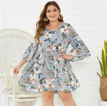 New spring autumn plus size knee length dress for women