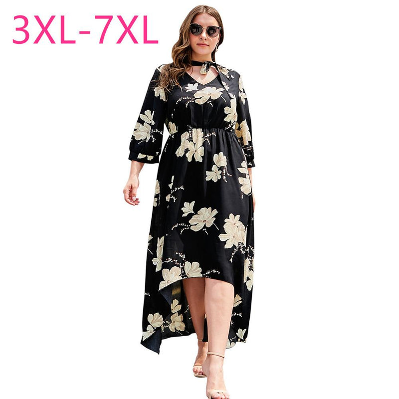 New 2020 spring autumn plus size ankle length dress for women