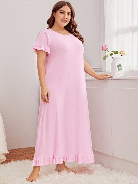 New 2020 ladies summer plus size long pajamas for women