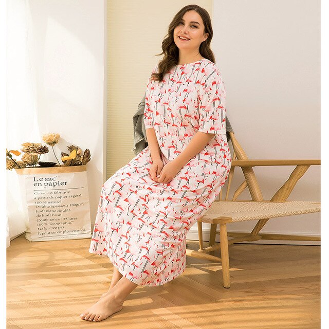 New summer plus size home wear long dress