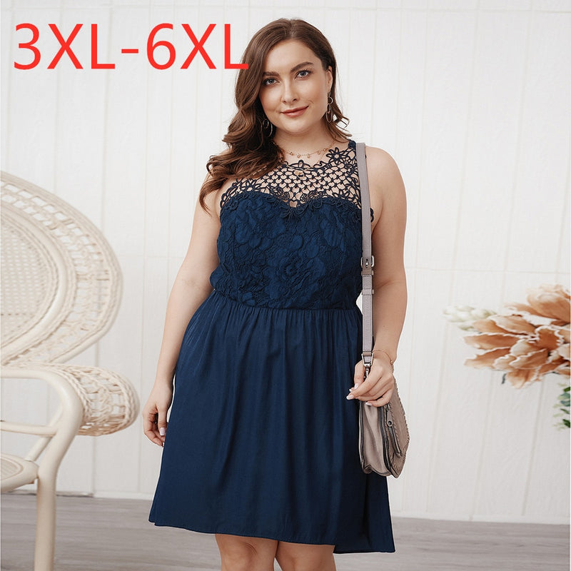 New 2020 ladies summer plus size midi dress