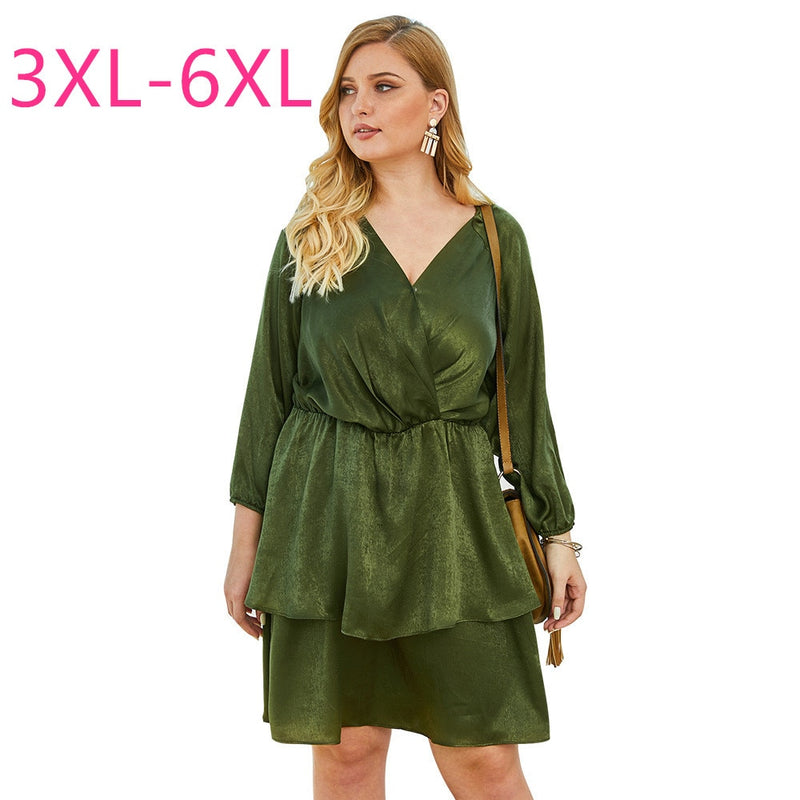 Spring autumn plus size dress for women