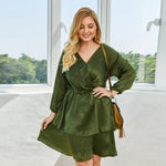 Spring autumn plus size dress for women