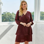 Spring autumn plus size dress for women