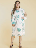 New 2020 ladies summer autumn plus size midi dress