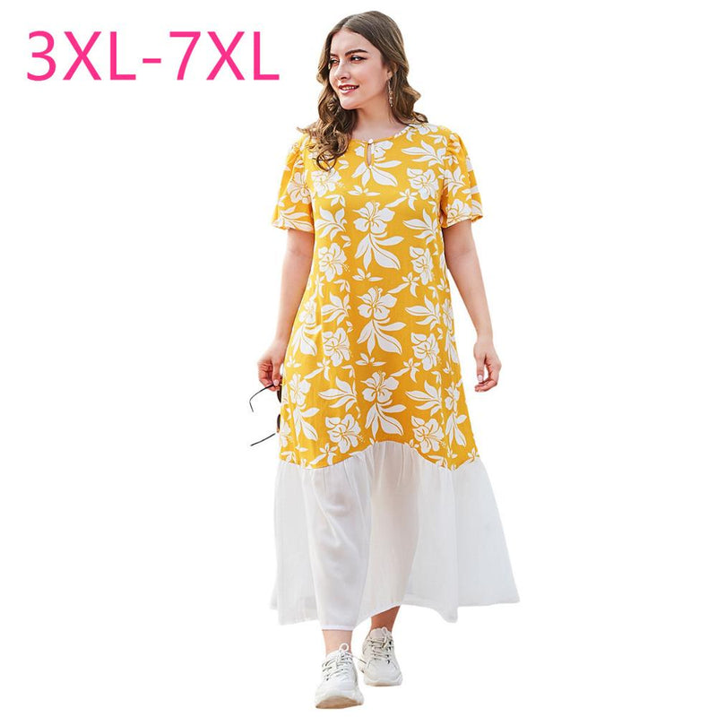 New summer plus size long dress for women