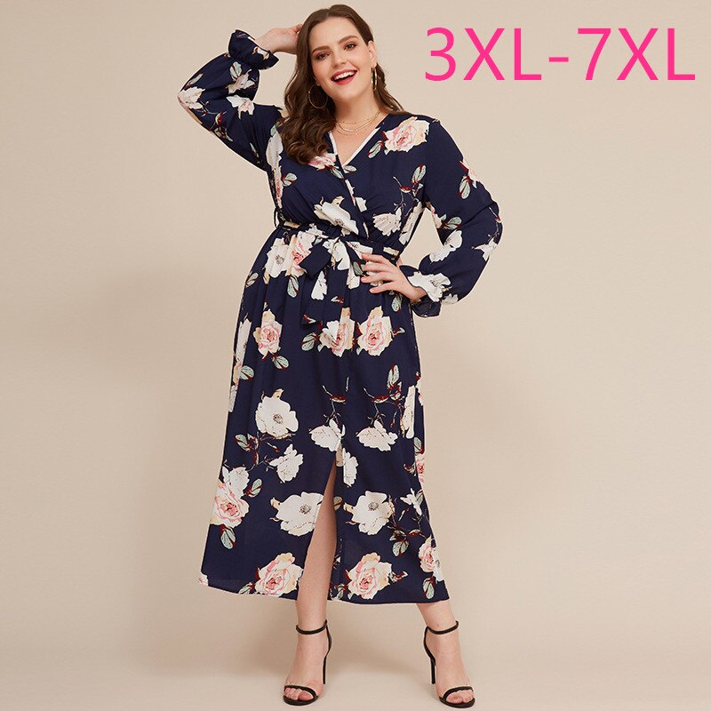 New spring autumn plus size long dress for women