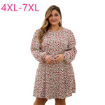 New spring autumn plus size knee length dress for women