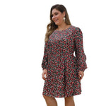 New spring autumn plus size knee length dress for women