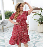 New 2020 ladies summer plus size midi dress for women