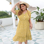 New 2020 ladies summer plus size midi dress for women