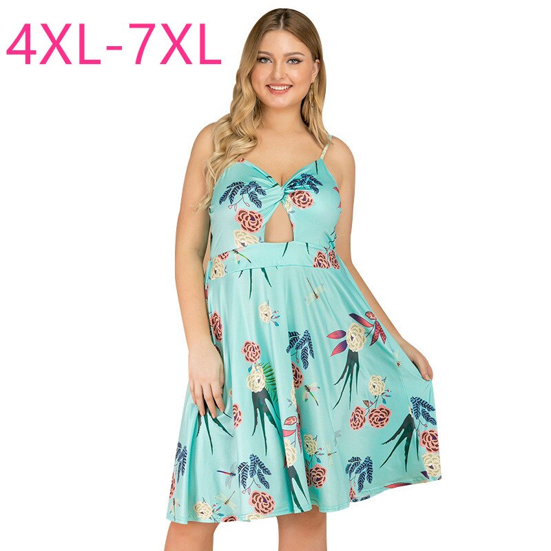 New summer plus size midi dress for women