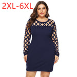 New 2020 ladies autumn winter plus size midi dress for women