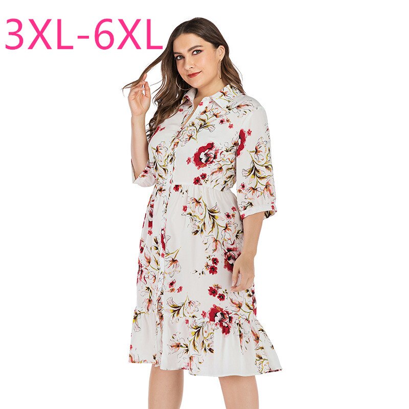 New 2020 summer plus size shirt dress for women