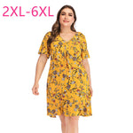 New 2020 summer plus size knee length dress