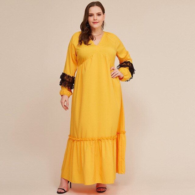 New 2020 spring autumn plus size long dress for women