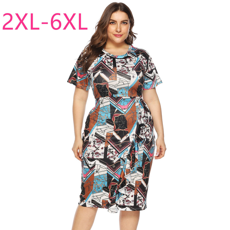 2020 new summer plus size dress for women large casual