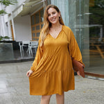 2020 spring autumn ladies plus size dress for women