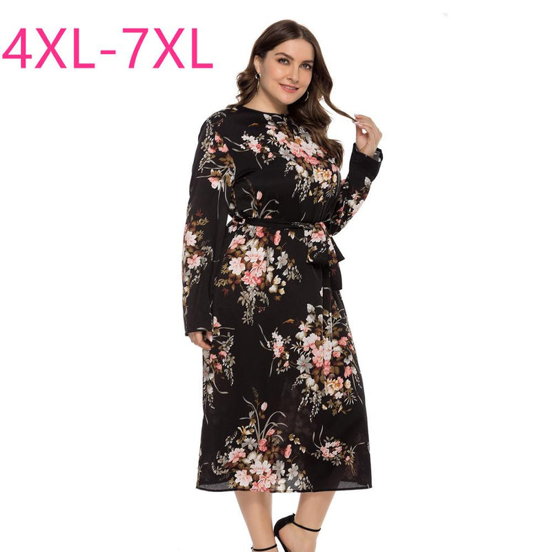 New spring autumn plus size midi dress for women