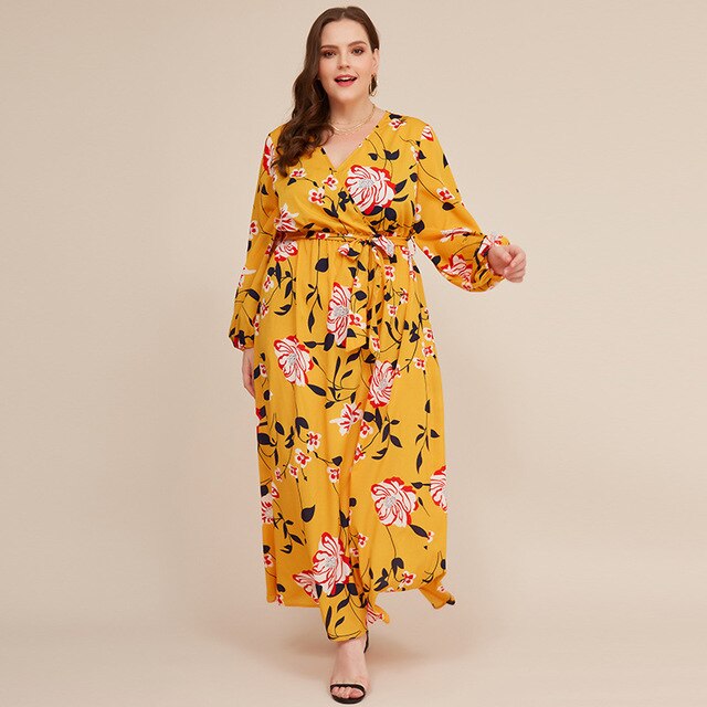 New spring autumn plus size long dress