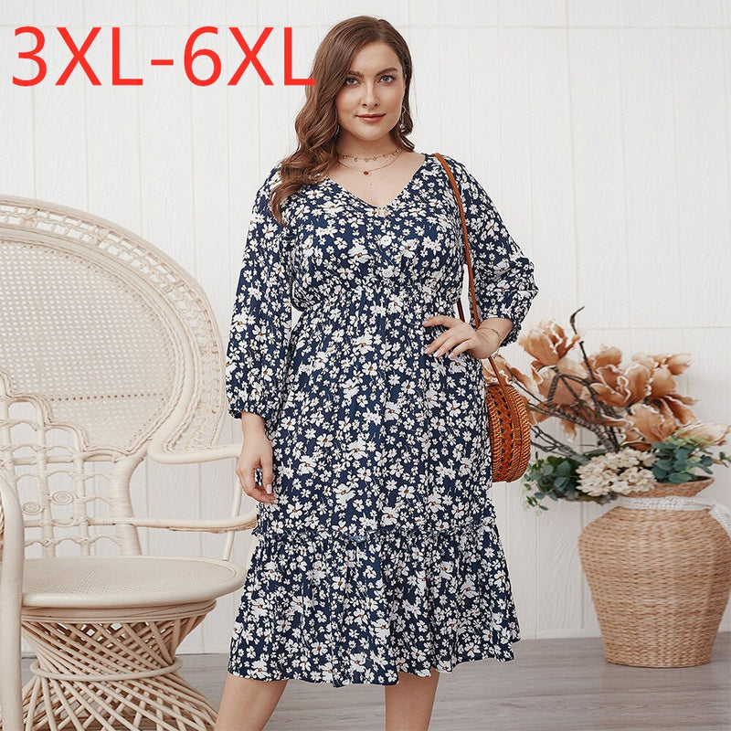 New spring autumn plus size long dress for women