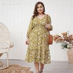 New spring autumn plus size long dress for women