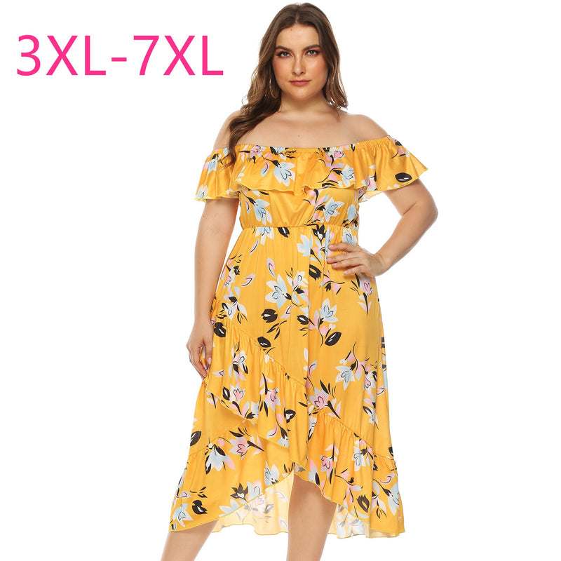 2020 new summer plus size long dress for women