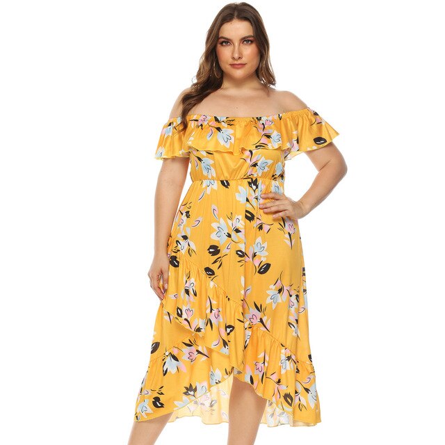 2020 new summer plus size long dress for women