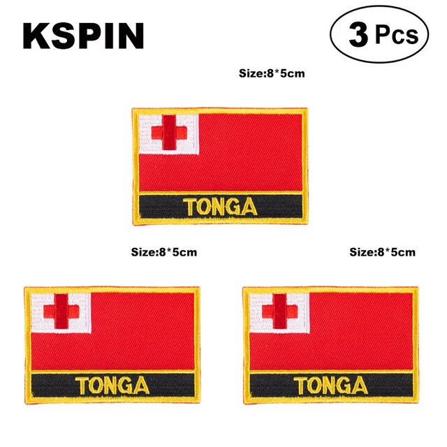 Tonga Rectangular Shape Flag patches