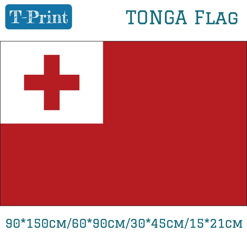 2pcs Flag 90*150cm/60*90cm/15*21cm Tonga National Flag