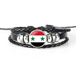 Hot sale flag bracelets for  Tonga hand-woven leather bracelet gift