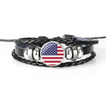 Hot sale flag bracelets for  Tonga hand-woven leather bracelet gift