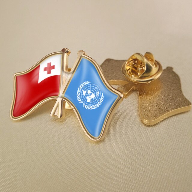 United Nations and Tonga Friendship Flags Lapel Pins