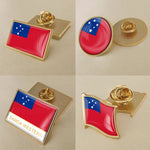 Samoan Flag Emblem Brooch/Badges/Lapel Pins