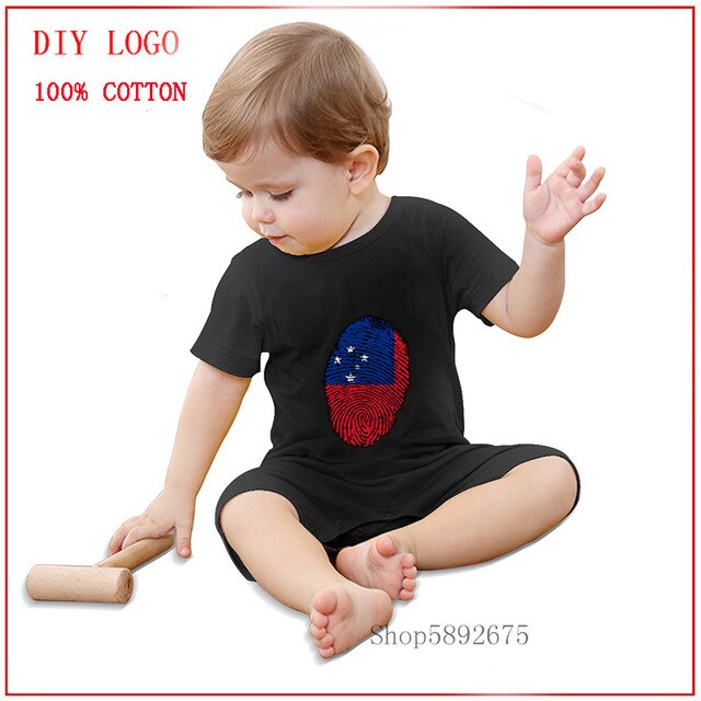 2020 Summer t/shirt for Newborn baby with samoa fingerprint