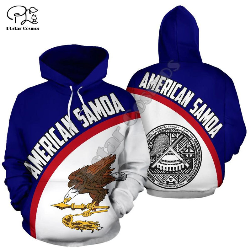 Men Women american samoa print 3D Hoodies