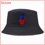 Samoa flag Fingerprint fisherman hat