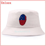 Samoa flag Fingerprint fisherman hat