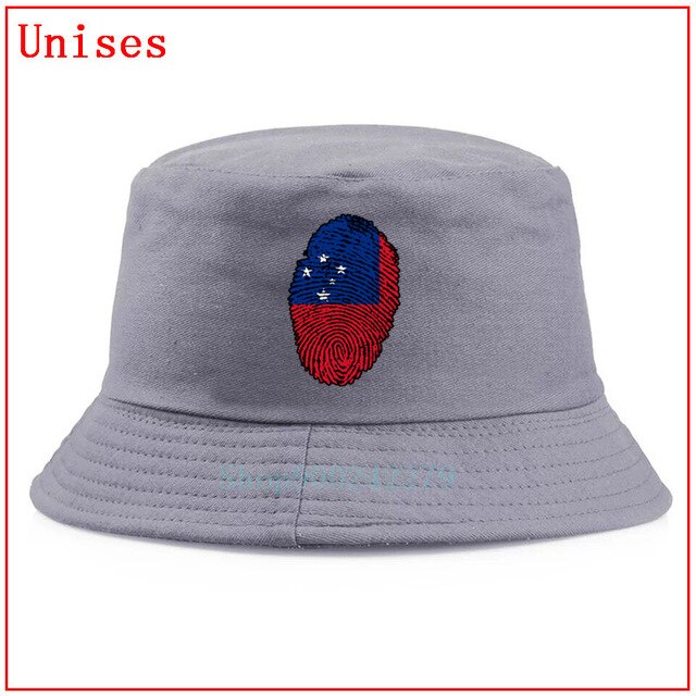 Samoa flag Fingerprint fisherman hat