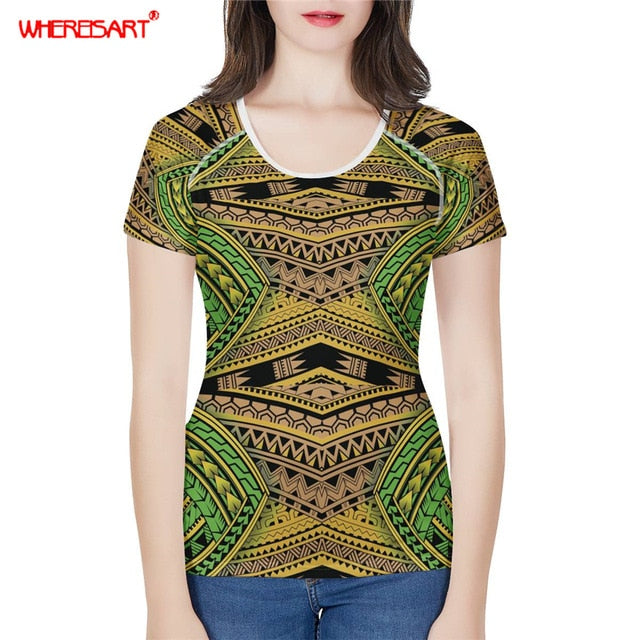 Tribal Style T Shirt Women Aztec Prints