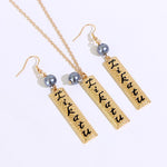 Necklace Pendant Dangle Stud Earrings Set