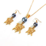 Necklace Pendant Dangle Stud Earrings Set