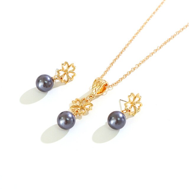 Necklace Pendant Dangle Stud Earrings Set