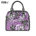 Polynesian Tattoo Monstera Leaf Turtle Pattern Fashion Handbags