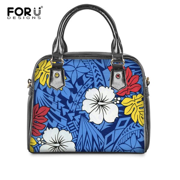 Floral Polynesian Hibiscus Flower Women Handbags