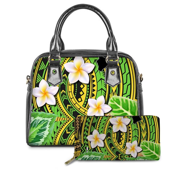 Polynesian Traditional Tribal Flower Pattern Women Handbags