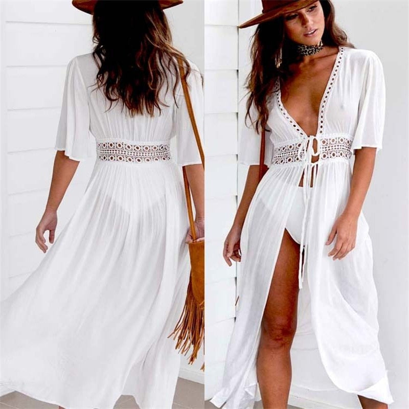 Beach Long Maxi Dress Women Beach Cover Up